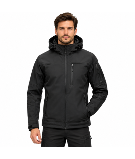 SİYAH SOFTSHELL MONT 